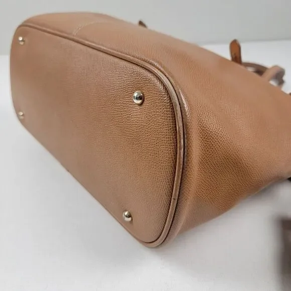 Dooney & Bourke Davis Tassel Saffiano Zip Shopper Tote Pebble Tan Leather Purse - Picture 10 of 16